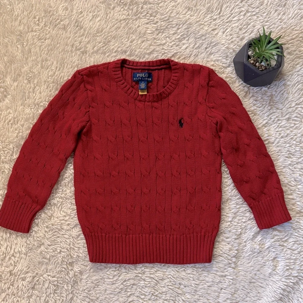 NWOT Polo Ralph Lauren Cable-Knit Cotton Sweater for kid size 4